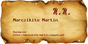 Marczikits Martin névjegykártya